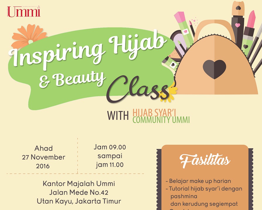 Beauty Class & Hijab Syari Ummi Dibuka Lagi November Ini