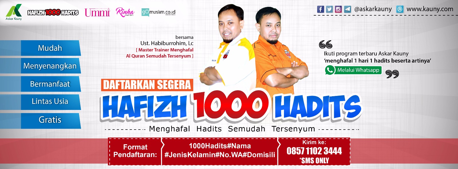 SERENTAK DI SELURUH DUNIA HAFIZH 1000 HADITS : MENGHAFAL HADITS DENGAN MUDAH DAN MENYENANGKAN